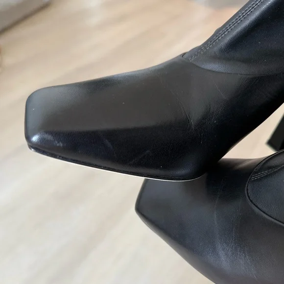 New Jimmy Choo Mire Square-Toe Thigh-High Leather Boots 38.5 $1,695 - Picture 11 of 15